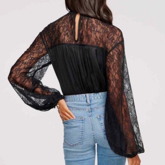 Ramy Brook Black Lace Blouse - Picture 3 of 9